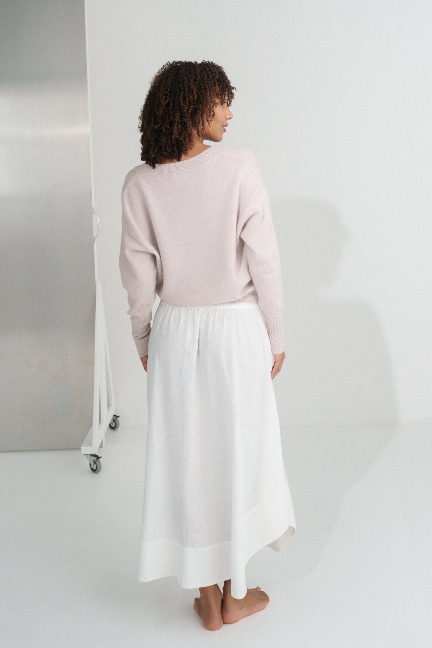 LILLY PILLY Taylor merino wool knit cardi in Lilac